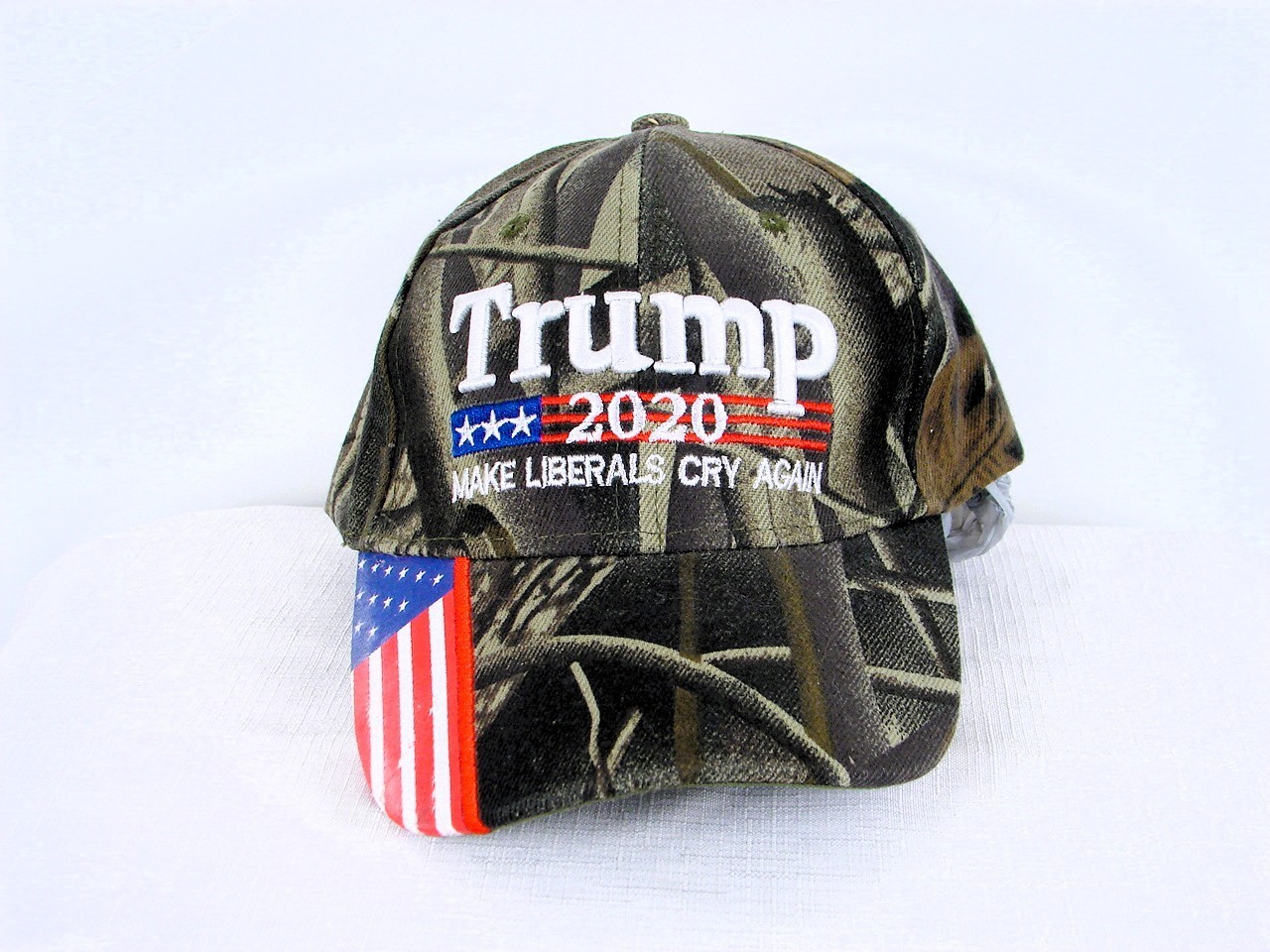 Trump 2020 Make Liberals Cry Again Camo Adjustable Strap Hat