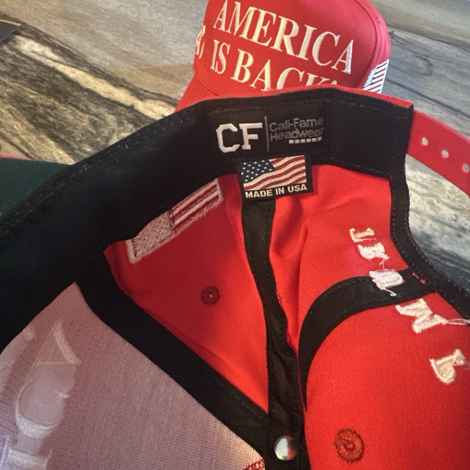 AMERICA IS Back Official Donald Trump RED Cap 45-47 HAT MAGA Cali Fame Authentic