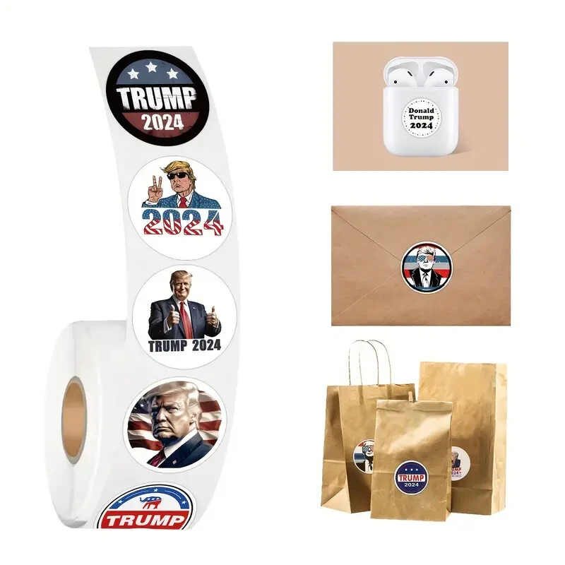 💥10PCS SET DONALD TRUMP 2024 PRESIDENT CAMPAIGN MAGA SEALS LABELS STICKERS NEW!