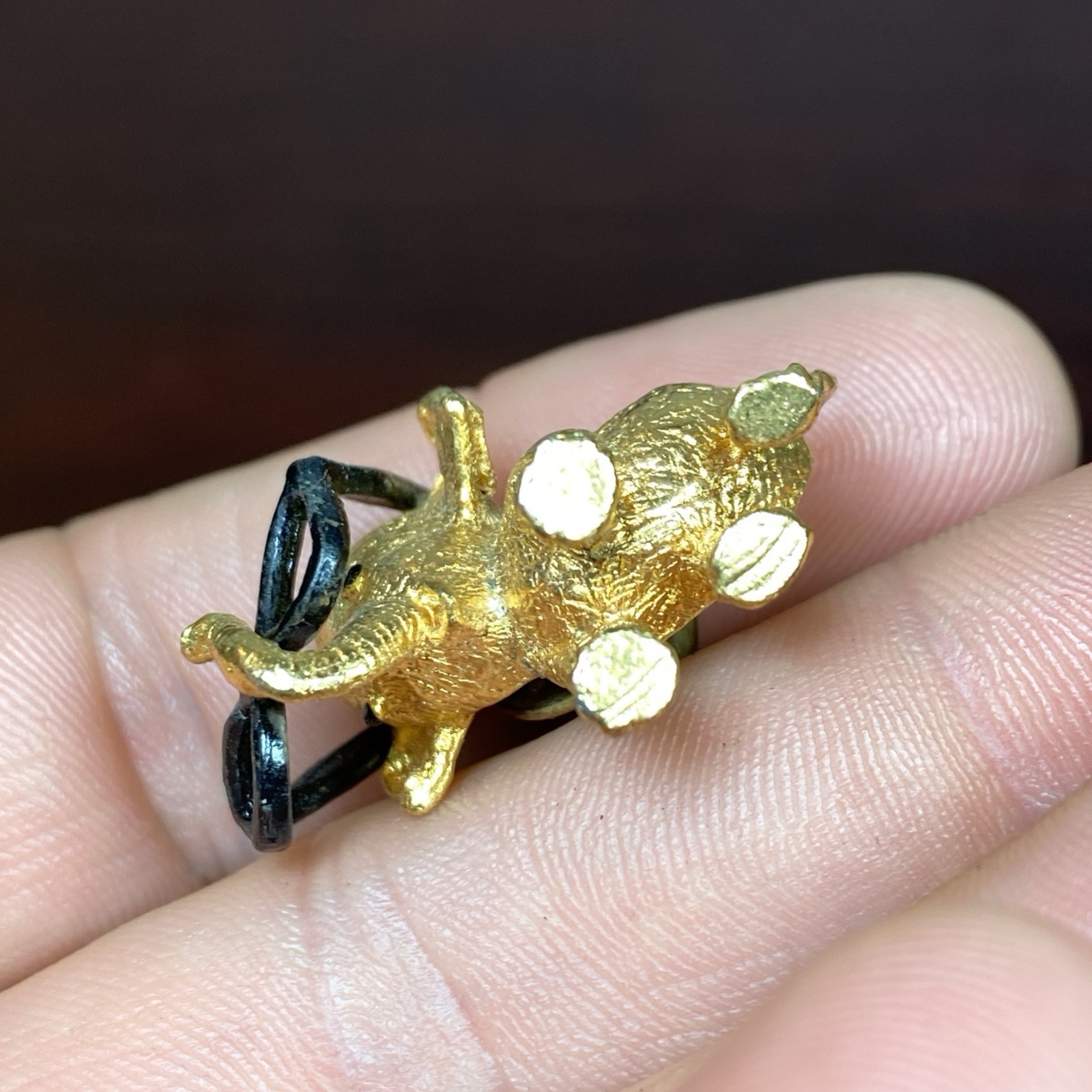 1964 GOP Barry Goldwater Elephant w/ Glasses Political Gold Tone 3D Lapel Pin