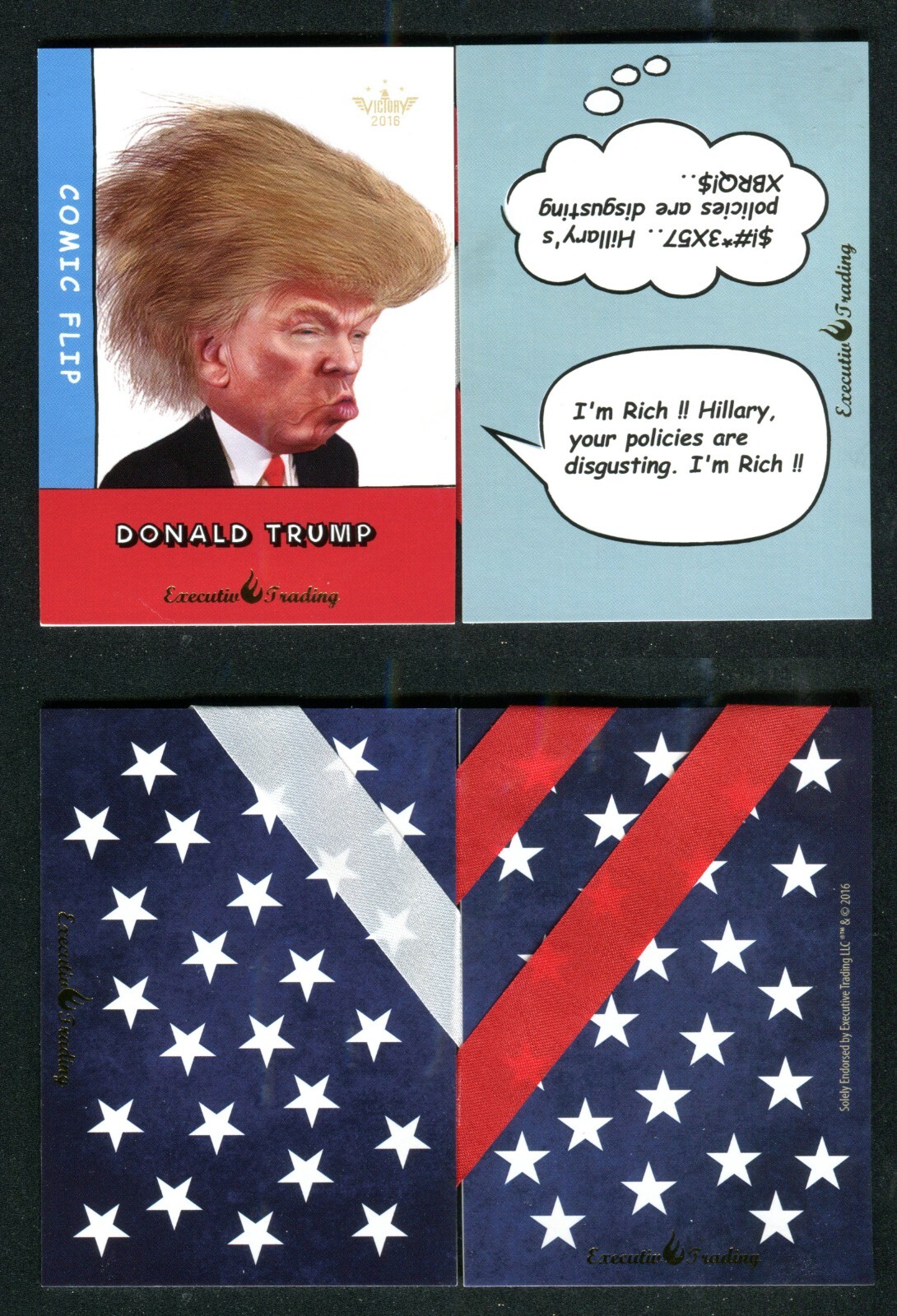 2016 Victory Political Executive Trading Cards Donald Trump Hilary Clinton /200