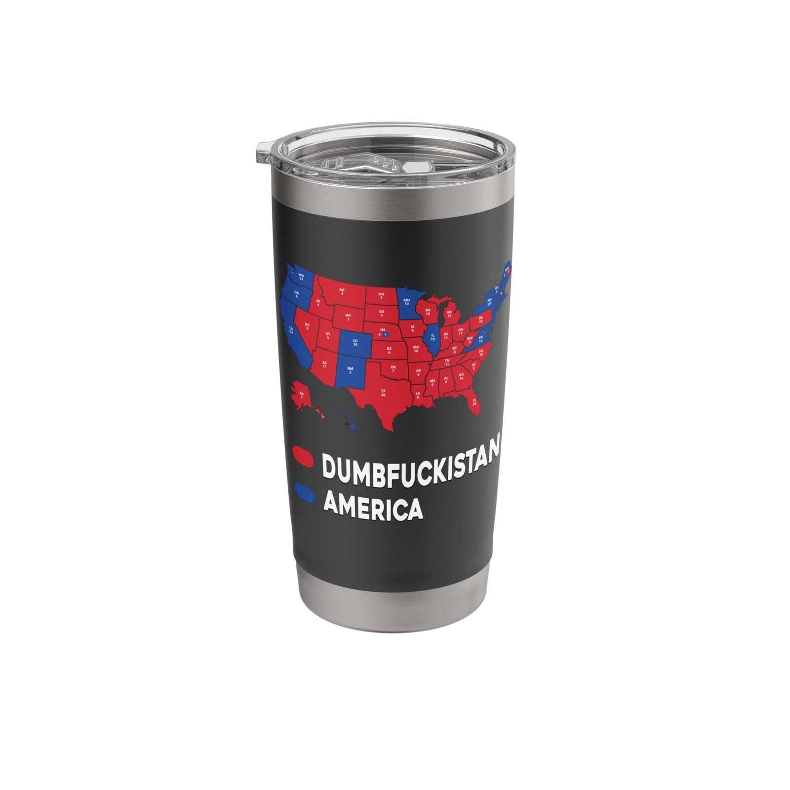 Funny Dumbfuckistan Election Map 2024 America Dumbfuckistan Stainless Steel I…