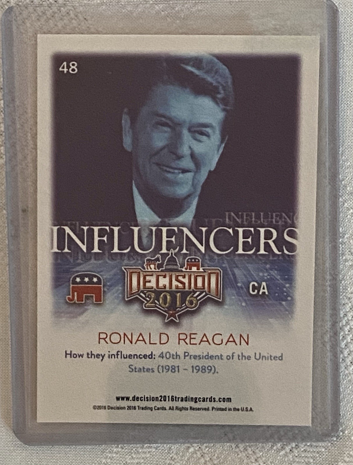 Lot of 9 President Ronald Reagan Collectible Novelty Baseball Cards! Mint Cond.