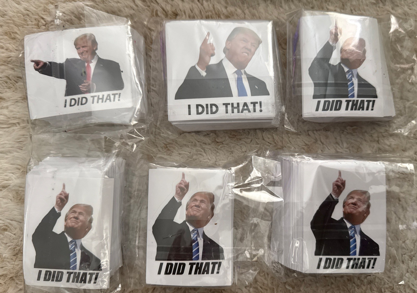 Trump I Did That Gas Pump Stickers 600 Pieces NEW