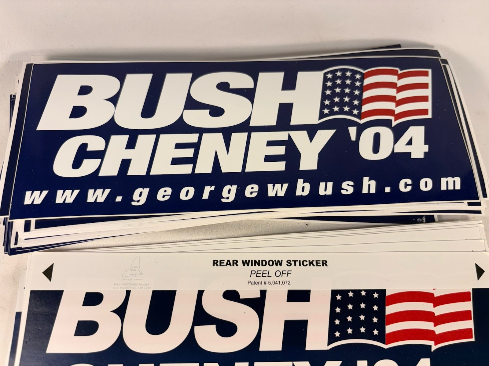 HUGE LOT 100+ Bush Cheney 04 Campaign Sticker Mixed Lot Bumper Window Peel Off