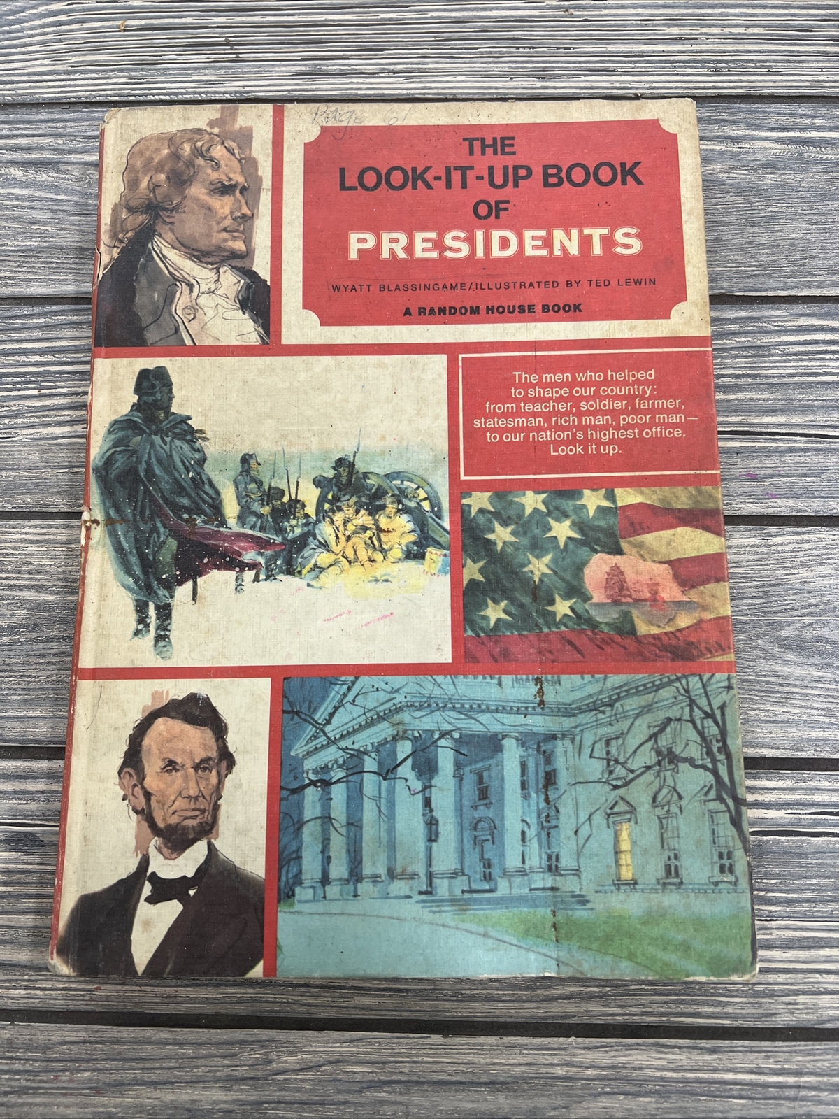 The Look It Up Book Of Presidents Wyatt Blassingame 1968 Hardback Book