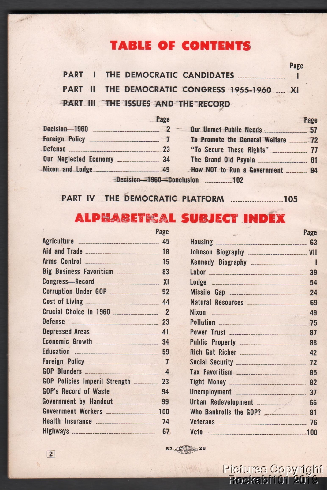 1960 Democratic Fact Book – Kennedy & Johnson Campaign