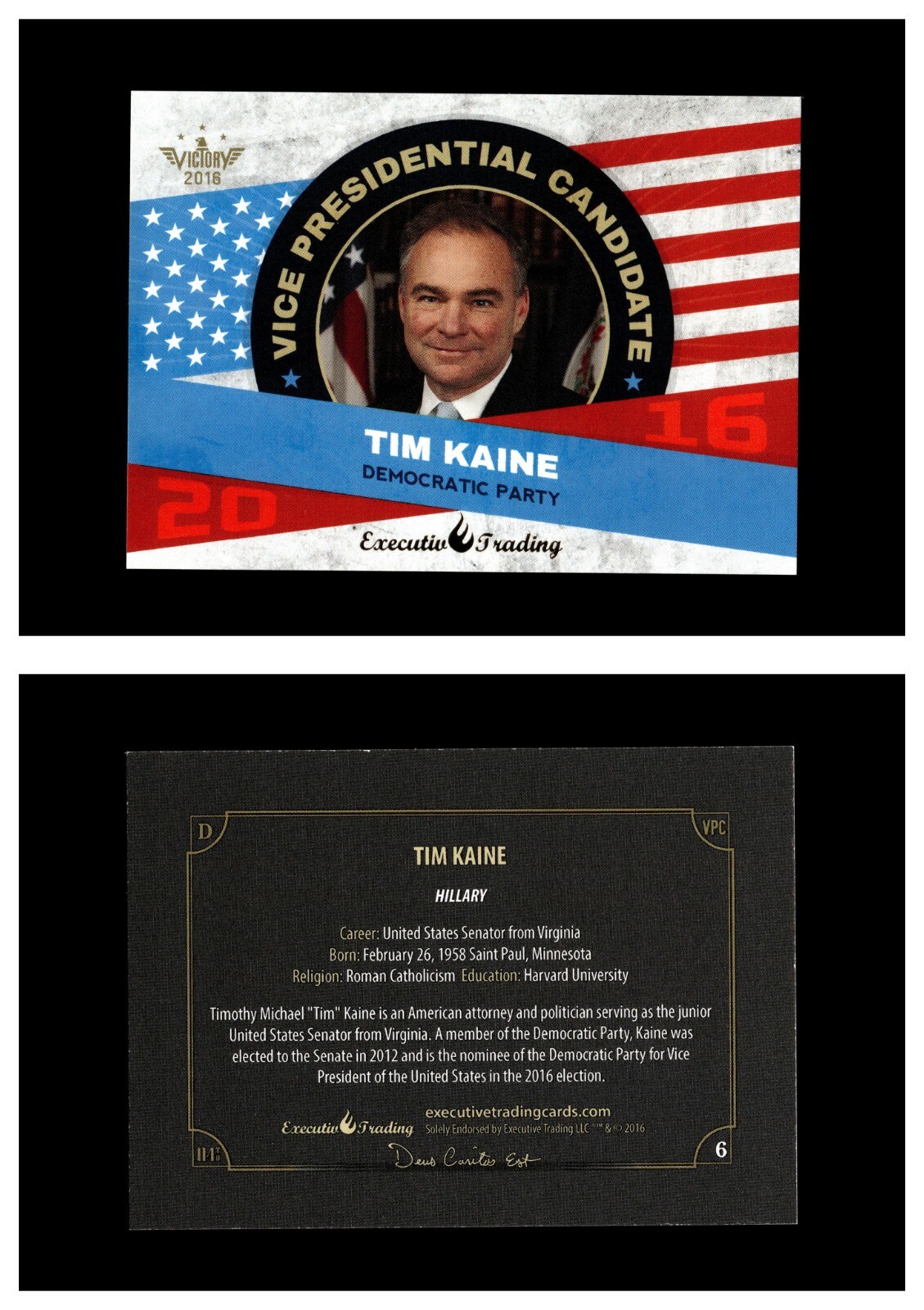 2016 Victory Political Executive Trading Cards Donald Trump Hilary Clinton /200