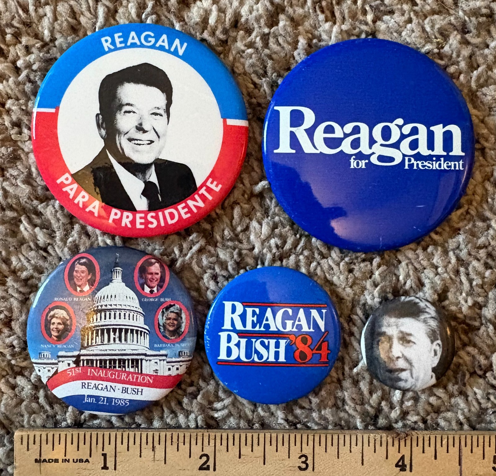 Ronald Reagan Presidential Political Campaign Button Mixed Group