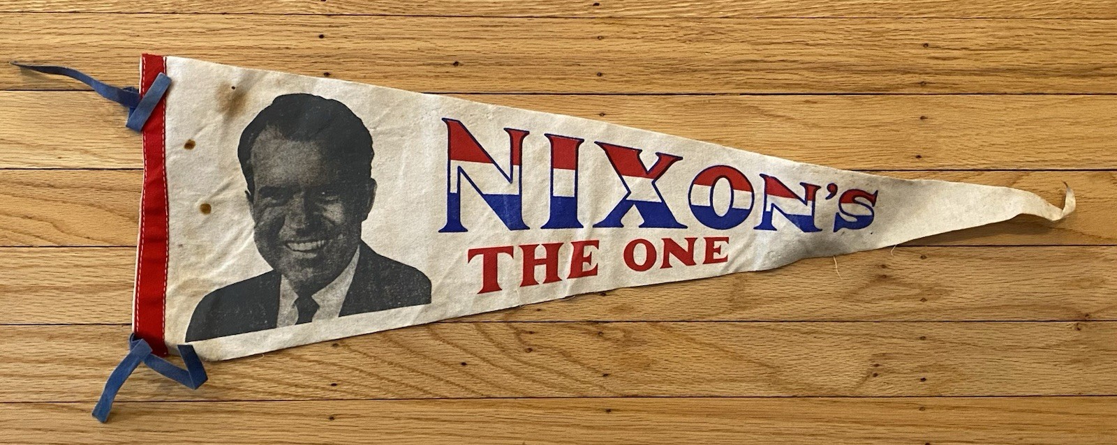 Vintage Nixon’s the One Presidential Campaign Political 26 Inch Pennant Early