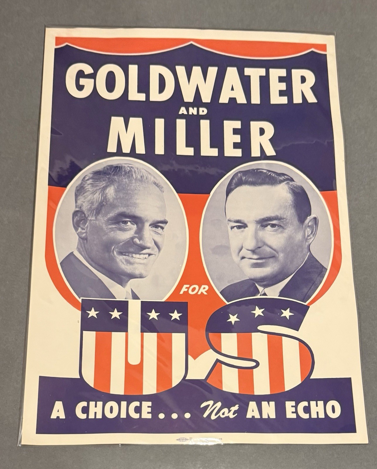 1964 Republican Arizona Senator Barry Goldwater for President Campaign Poster