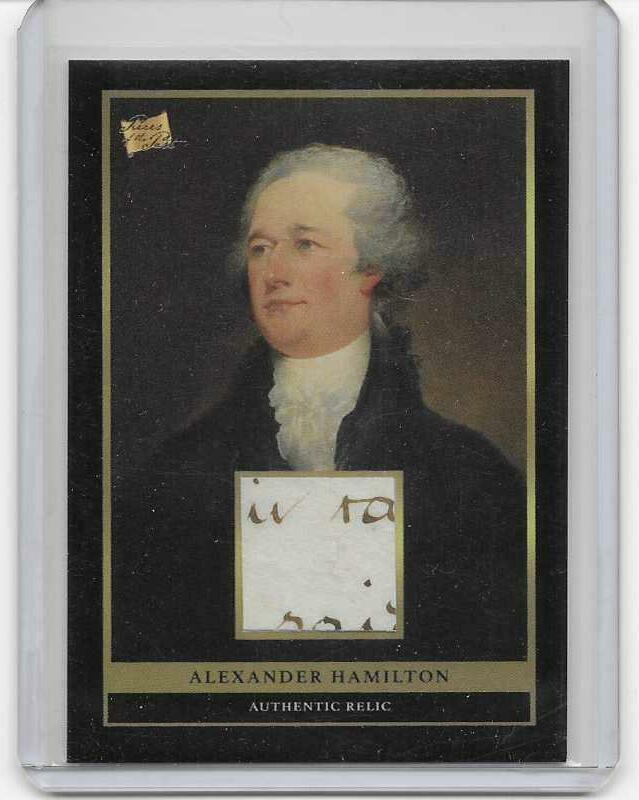 ALEXANDER HAMILTON 2024 Pieces Of The Past Handwriting Authentic Relic Card Auto