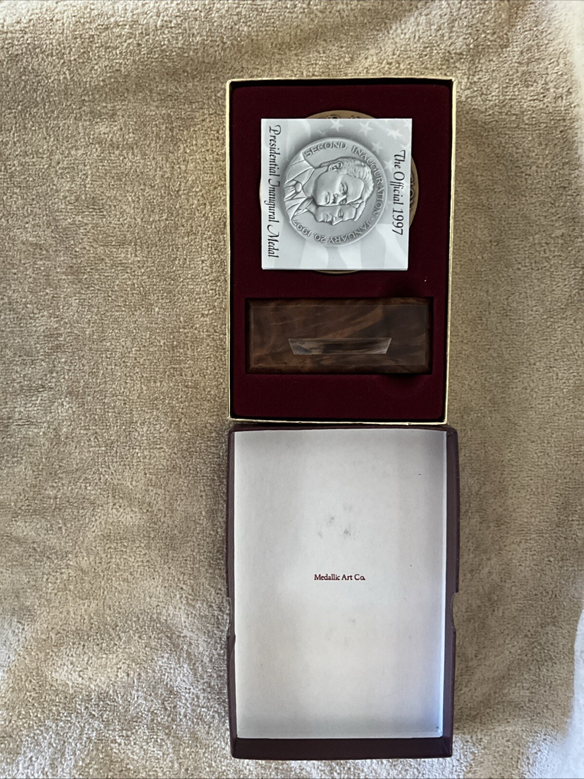 John F Kennedy Inauguration Medal With Stand