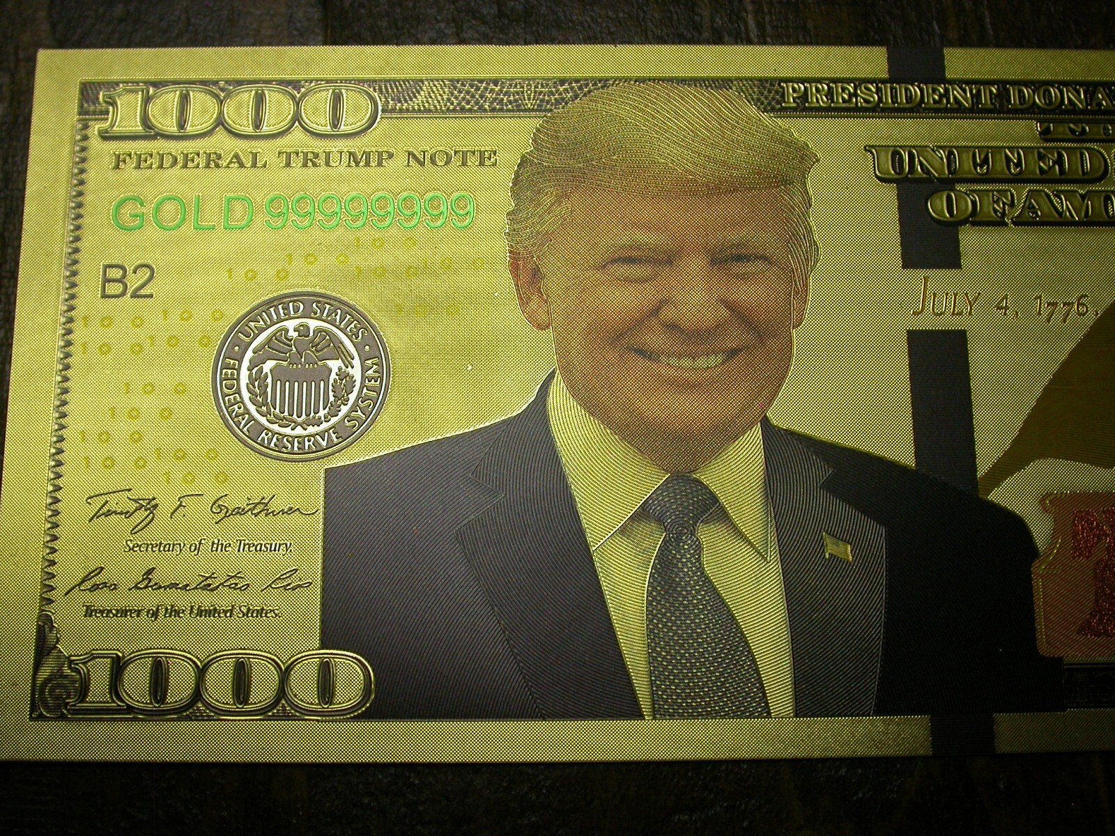 2024 President Donald Trump Commemorative Coins & Note-24K Gold & Silver Plated!