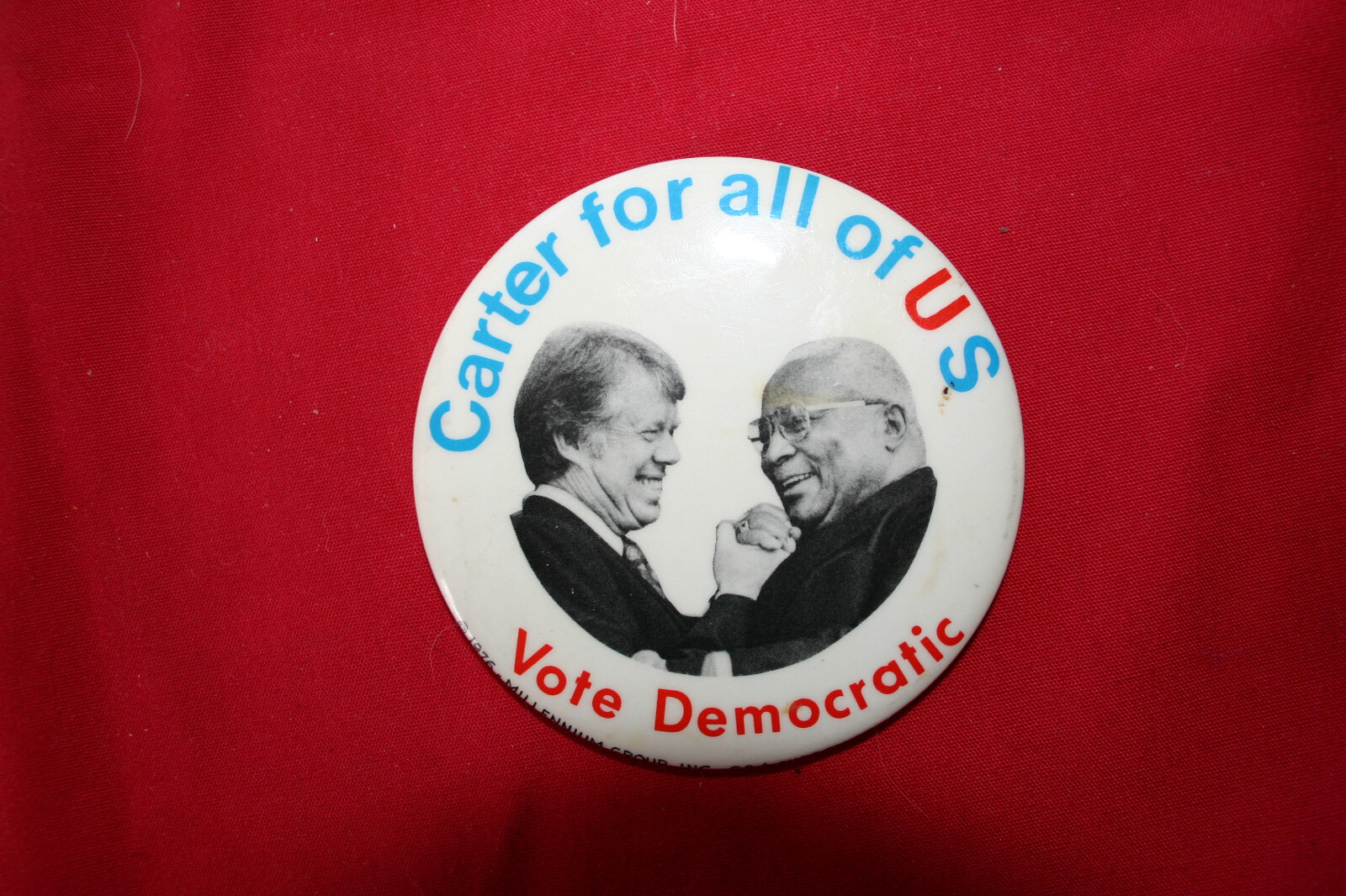 Jimmy Carter For All Of Us You Vote Democratic Campaign Button 1976 SHIPS FREE