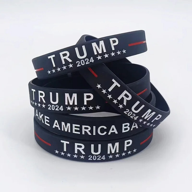 6pc Silicone Bracelets Supporters Election Motivation Men and Women Wristbands