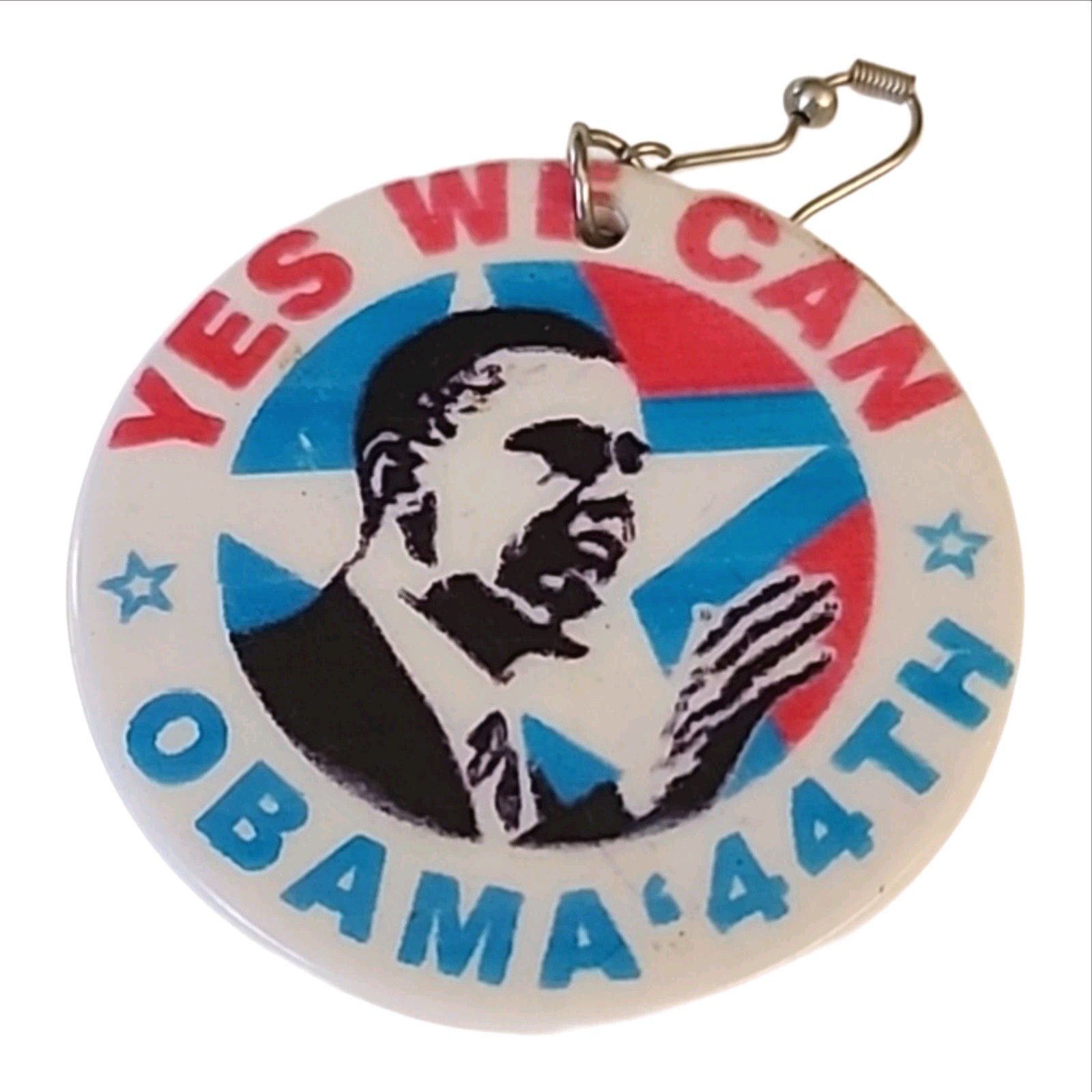 President Obama 44th Yes We Can Earrings 2008 Vintage Vintage