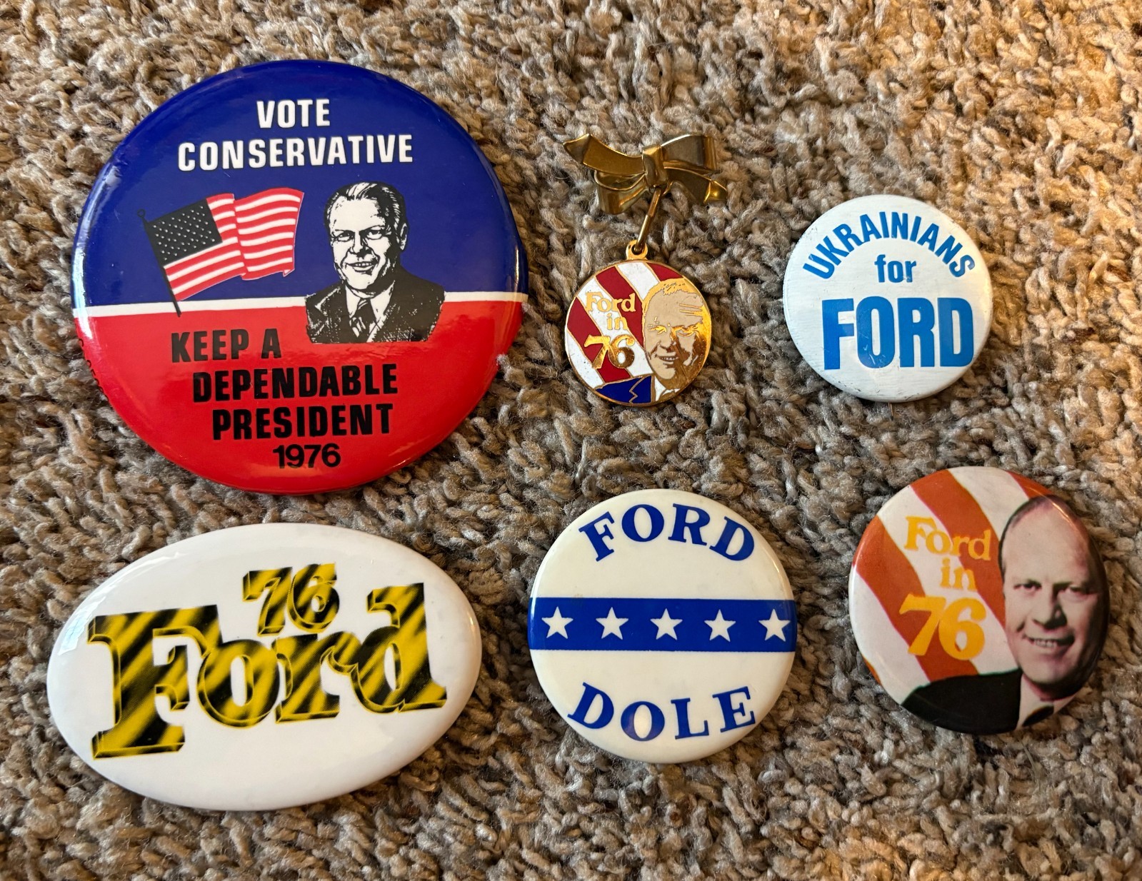 Group of Gerald Ford 1976 Presidential Campaign Items