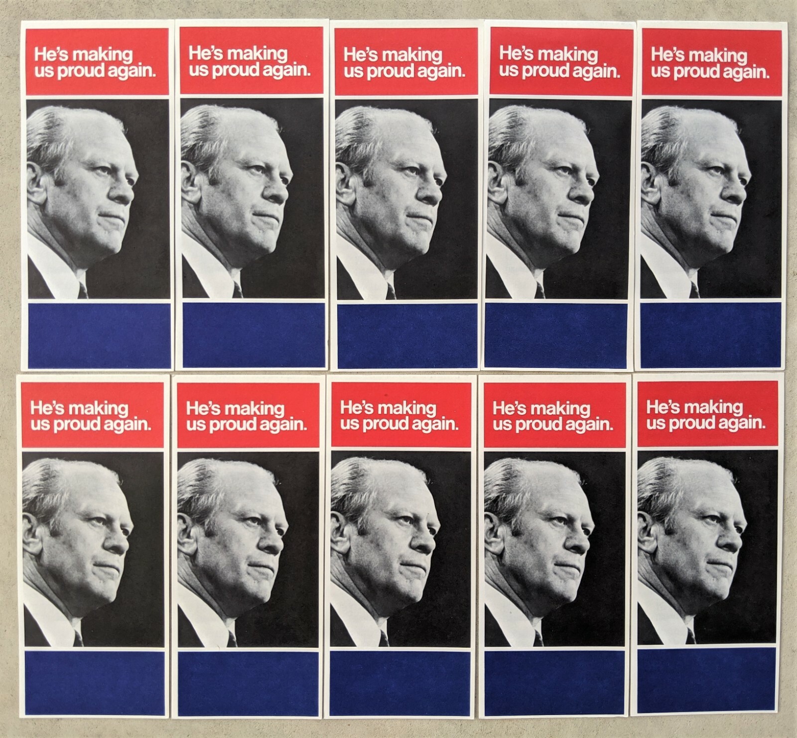10 1976 Presidential Election Brochure Gerald Ford Bob Dole Republican Michigan