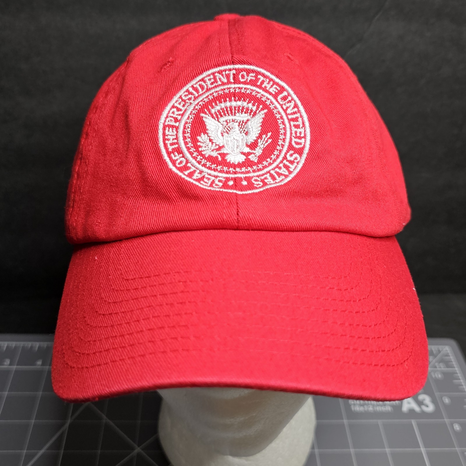 USA President Donald Trump Presidential Seal Red Adjustable Hat Cap