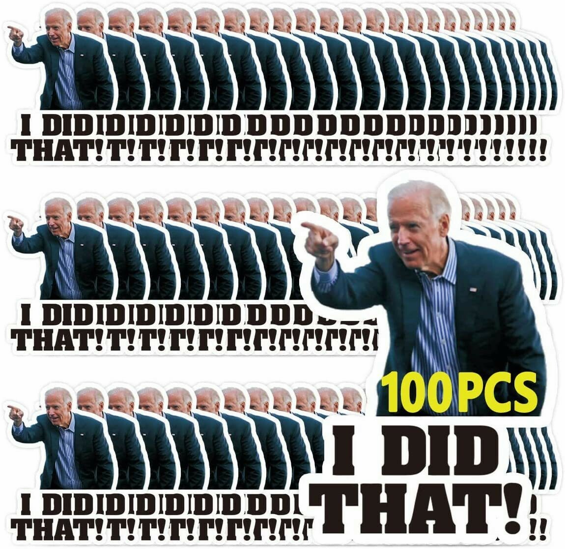 100pcs Joe Biden “I DID That “Stickers Biden Funny Humor Decals Car Stickers US