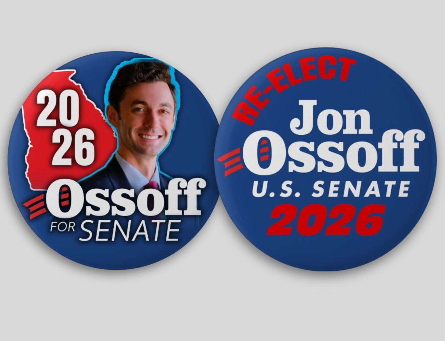 Jon Ossoff Senate 2026 Pin Buttons Georgia Political Democrat Anti Trump Elon