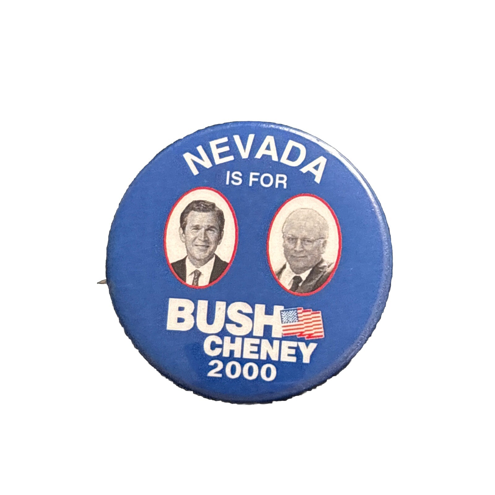 2000 George Bush for President Blue Nevada Pin 50 State 1.5″ Button Dick Cheney