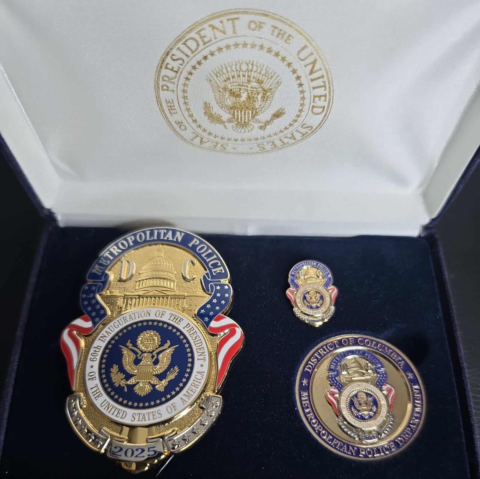 2025 Presidential Inauguration Badge Set Metropolitan Police Department