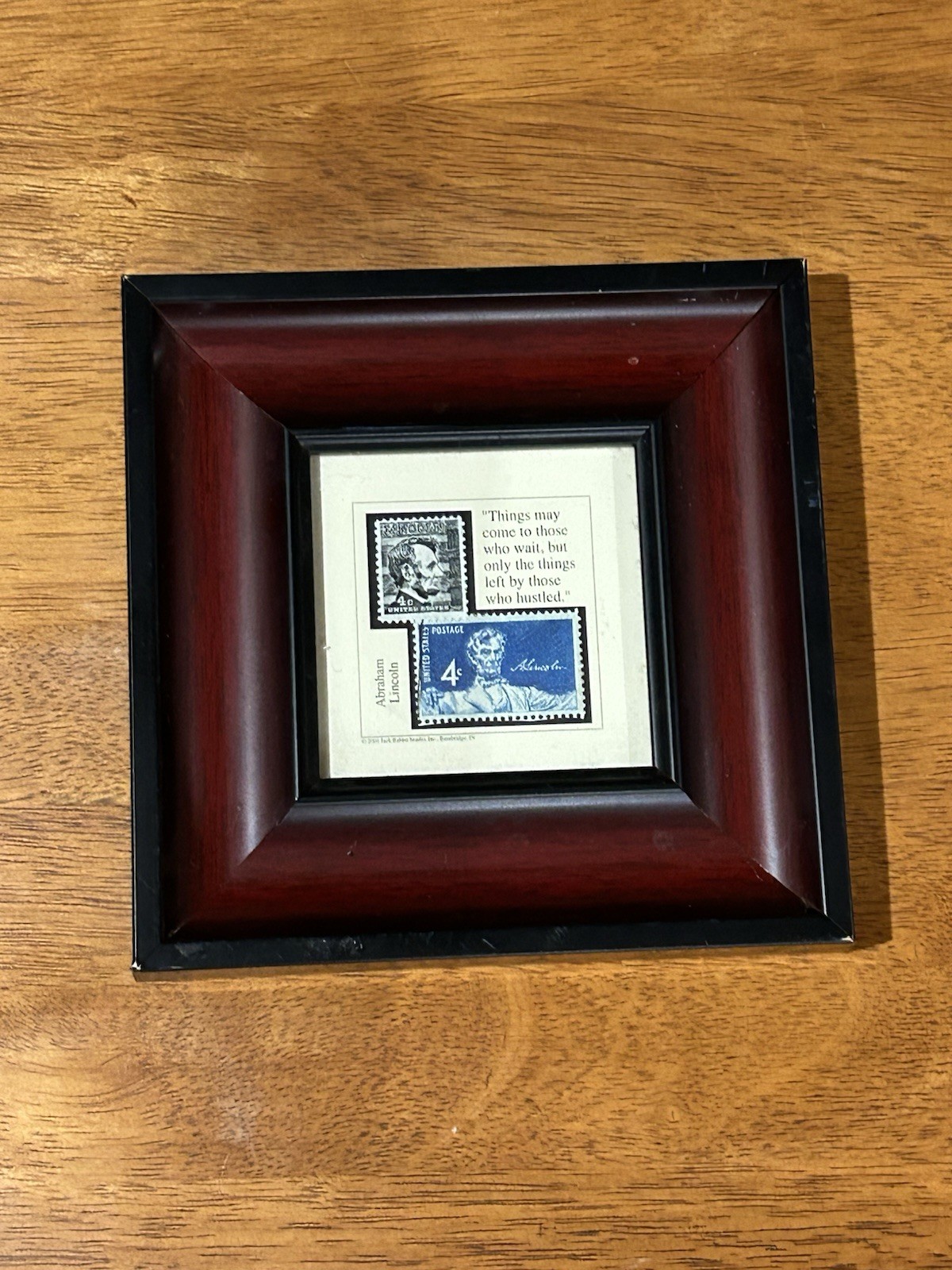 Abraham Lincoln Framed Postage Stamp Art Quote Jack Rabbit Studios Decor