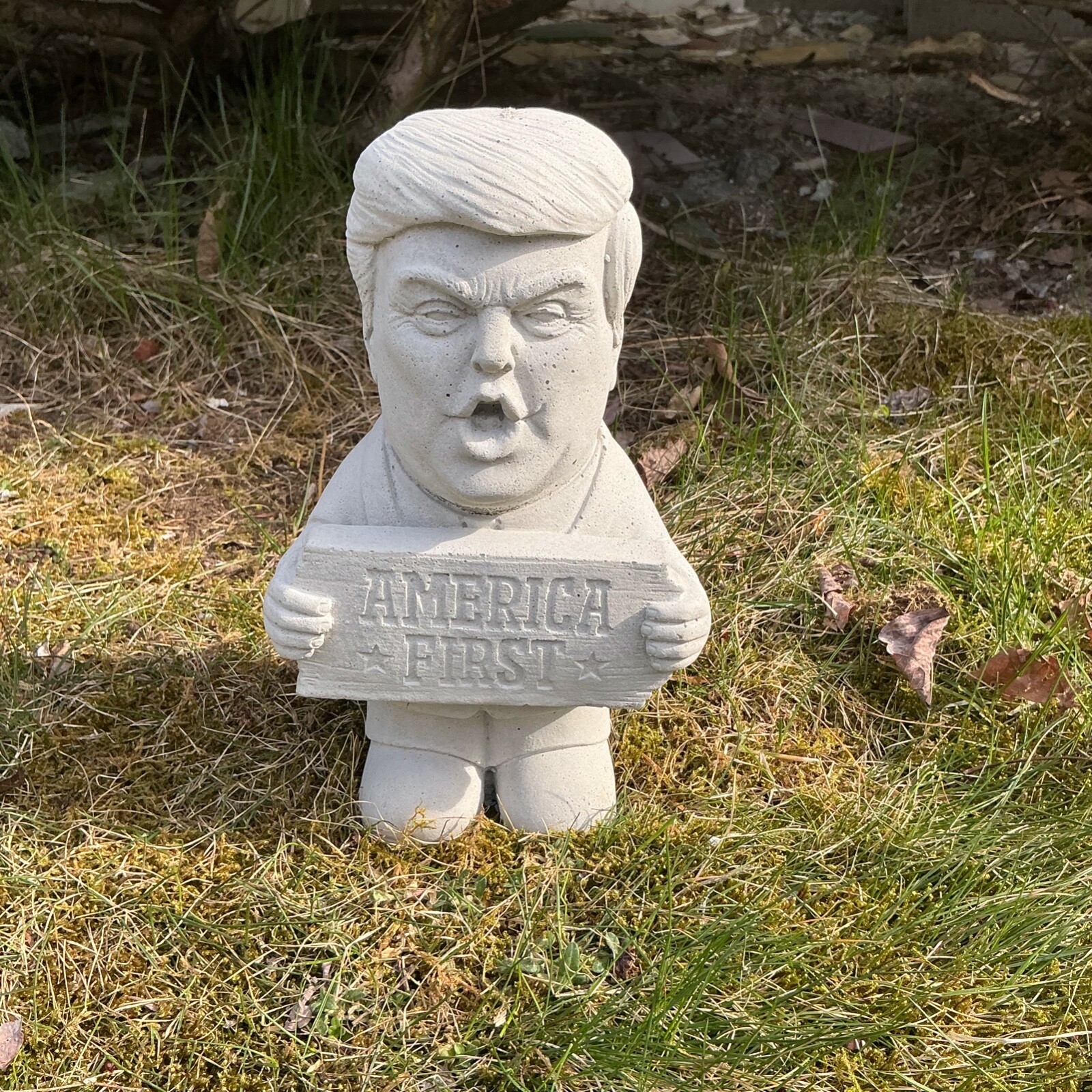 Trump Statue, Trump America First Statue, Concrete Decor
