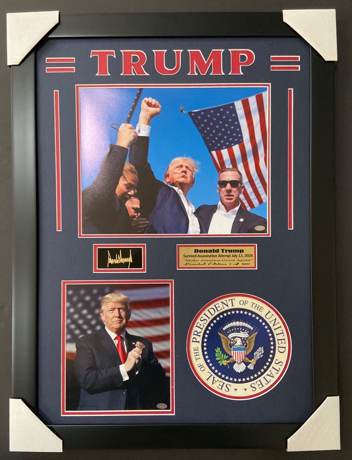 Donald Trump Engraved Signature Assassination Attempt Survival – Limited Edition