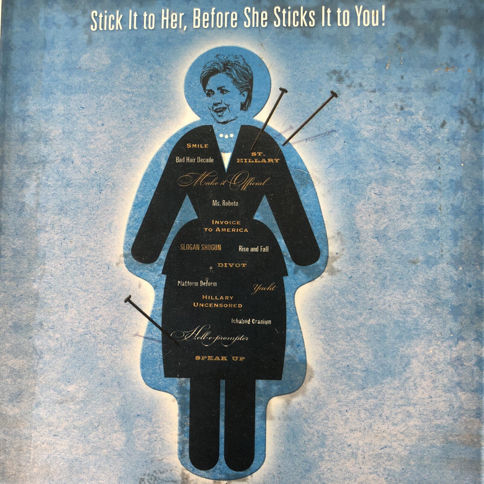 Toy Hillary Clinton Voodoo Doll Kit 2007 Handbook Liberal Democrat Collectable
