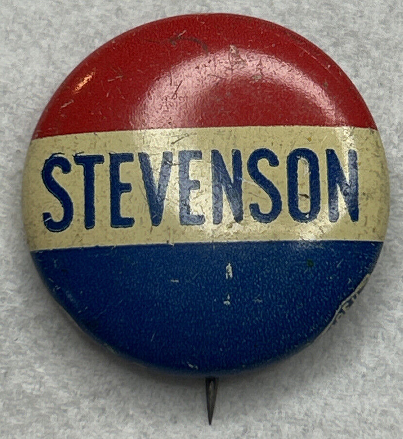 Vintage 1952 Stevenson Political Pinback Button 0.75″ SKU PB91-6