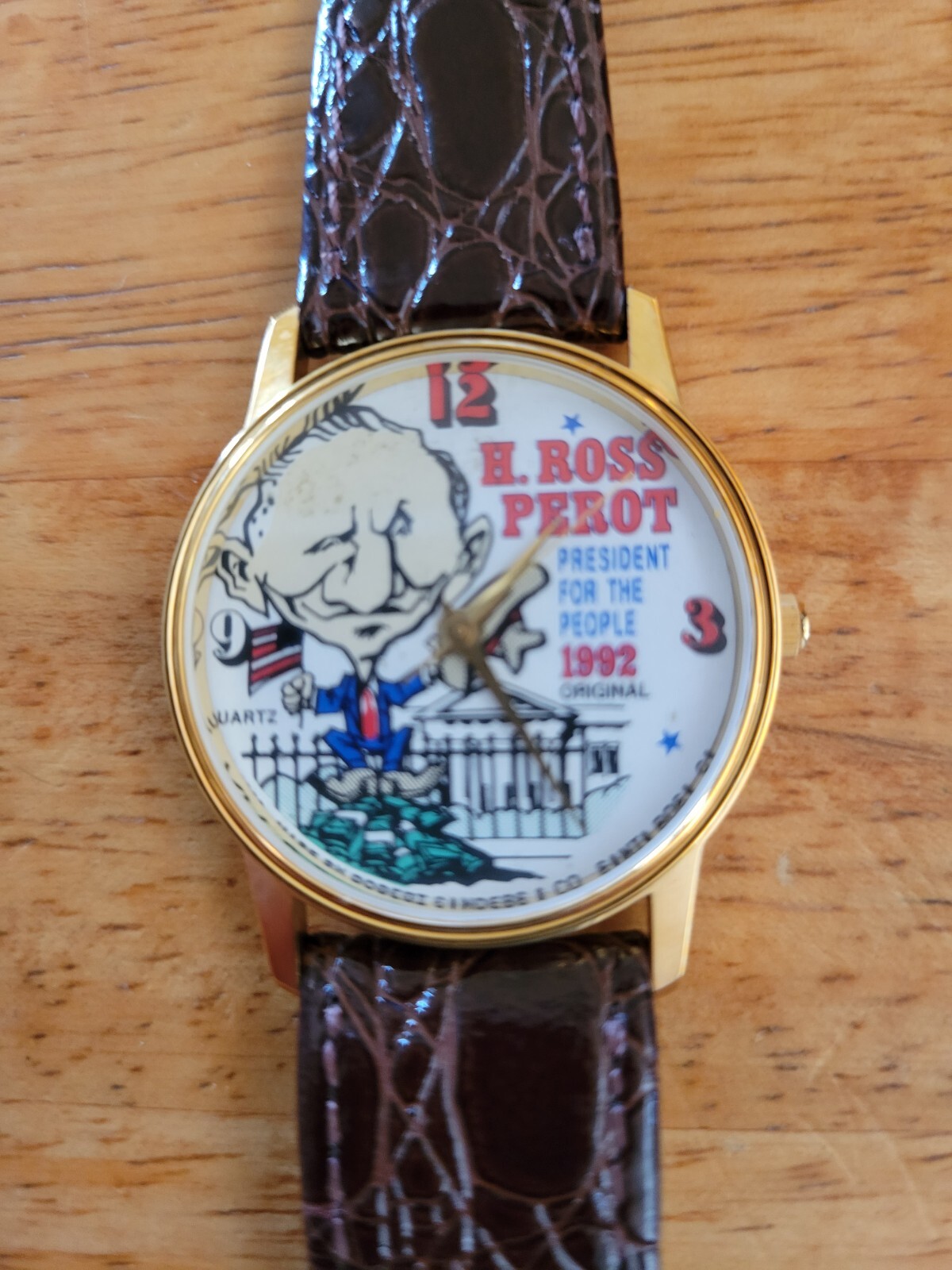 Vintage 1992 H. ROSS PEROT “President for the People” Quartz Wristwatch