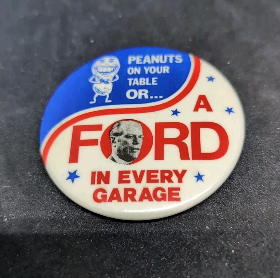 Gerald Ford 1976 Campaign Button – Ford In Every Garage President Campaign
