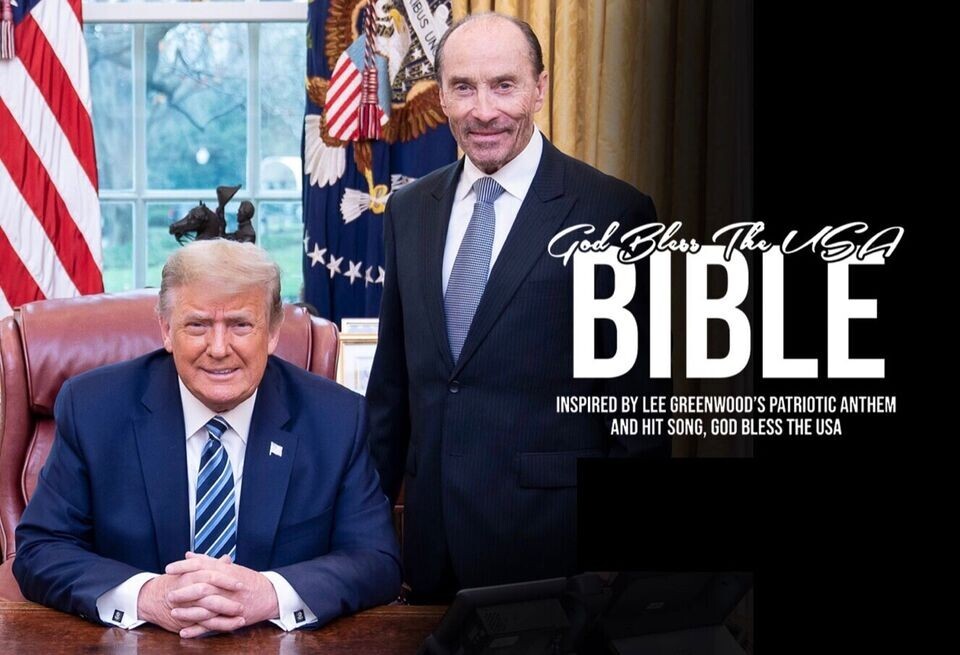 Lot of (5) God Bless The USA Bible President Donald Trump Bible Lee Greenwood