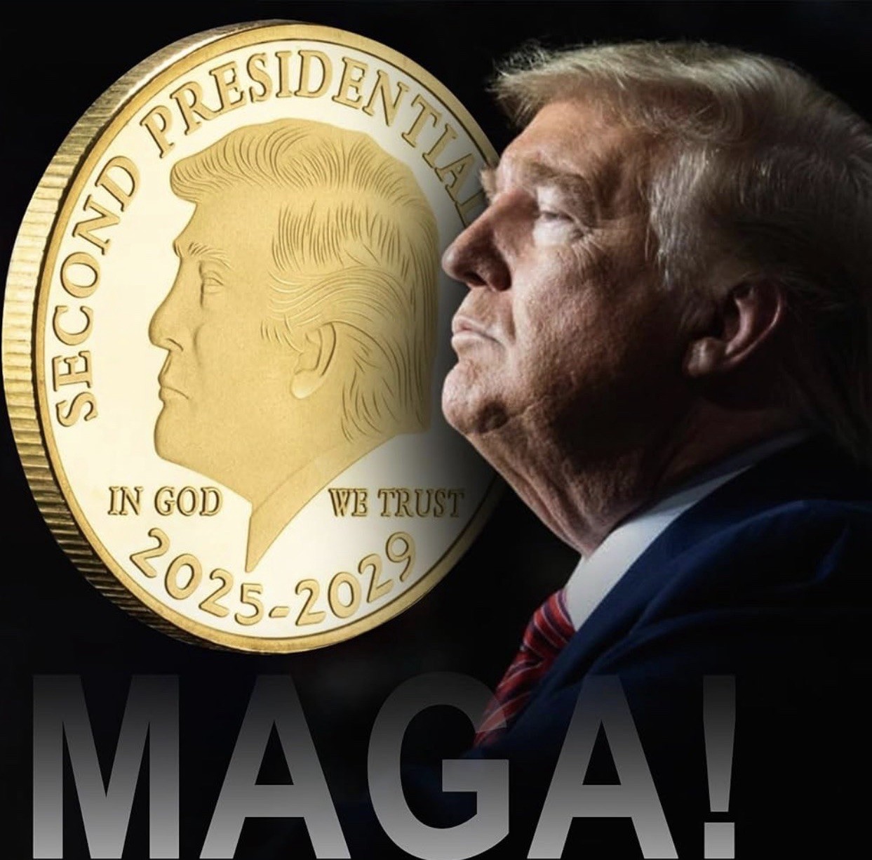 🦅 2025 – 2029 🇺🇸 Donald Trump Challenge Commemorative Coin 🪙 45/47 2nd Term!