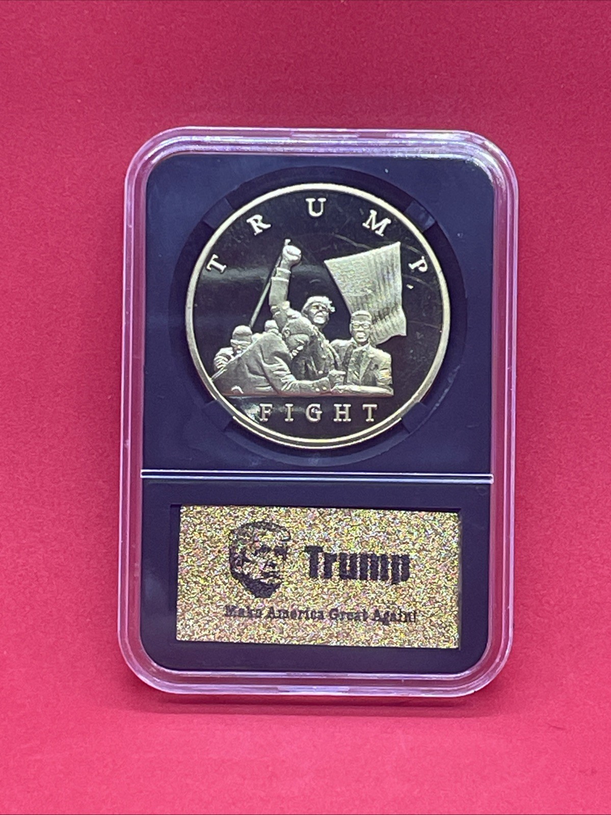 Donald Trump Gold Commemorative Coin Trump Fight Make America Great Again