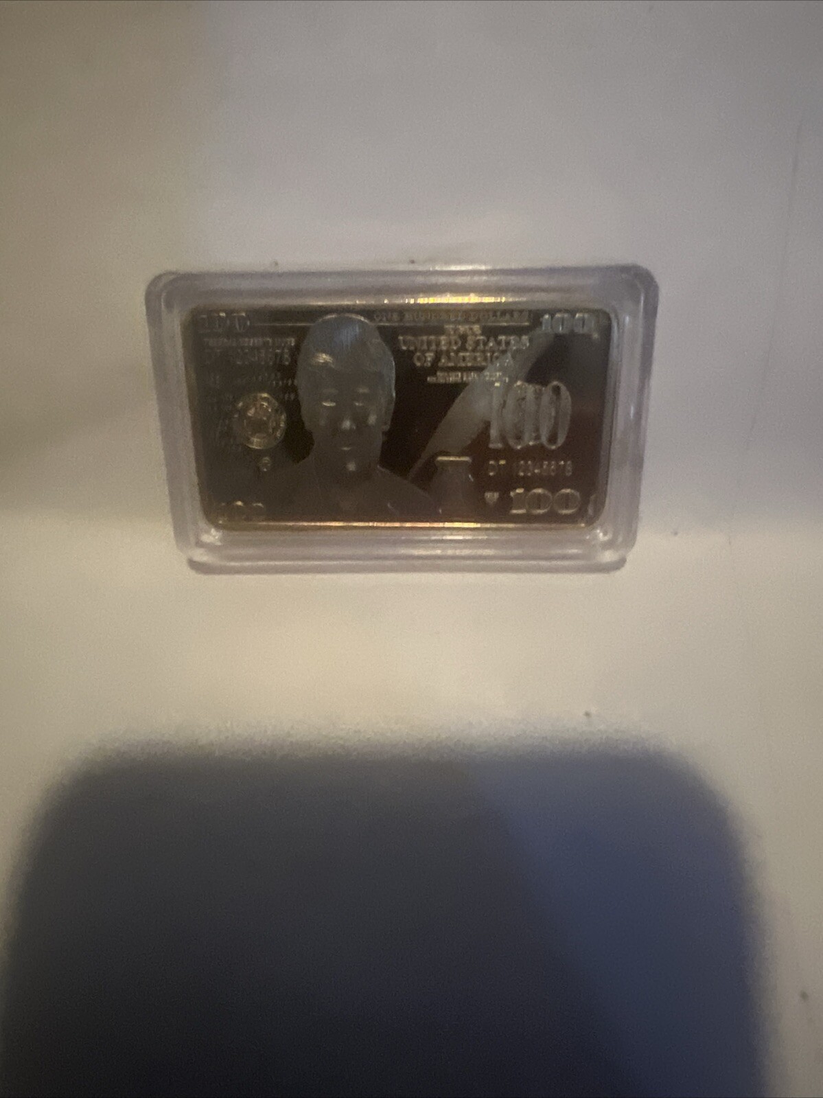 President Trump $100 Gold colored Bar MAGA Collectable Coin Gift MAGA DEPLORABLE