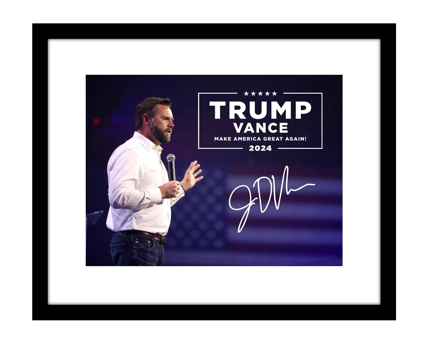 JD Vance 8×10 Signed print Trump campaign Make America Great Again MAGA 2024
