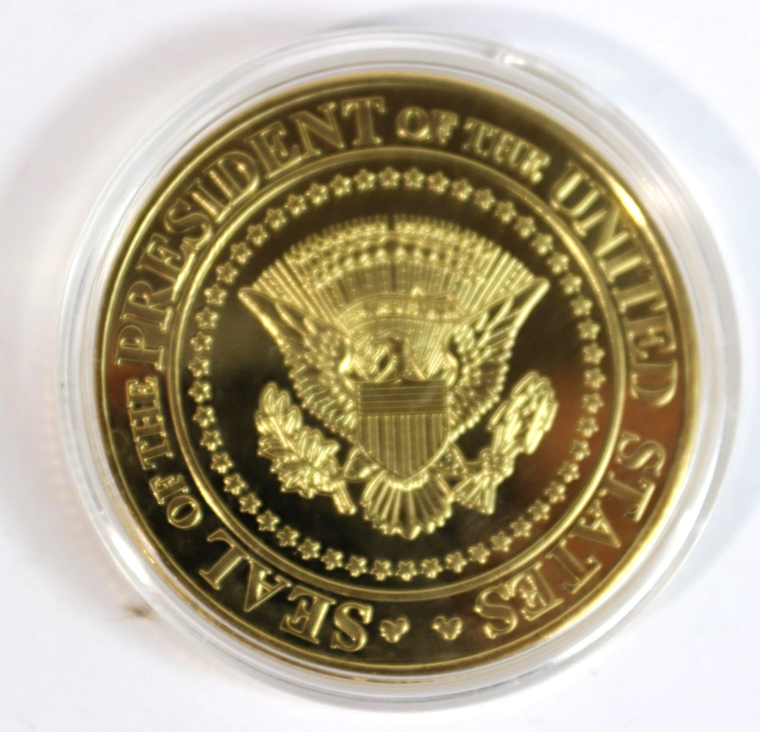 Donald Trump 2024 Challenge Coin Fight July 13 Presidential Seal Commemorative