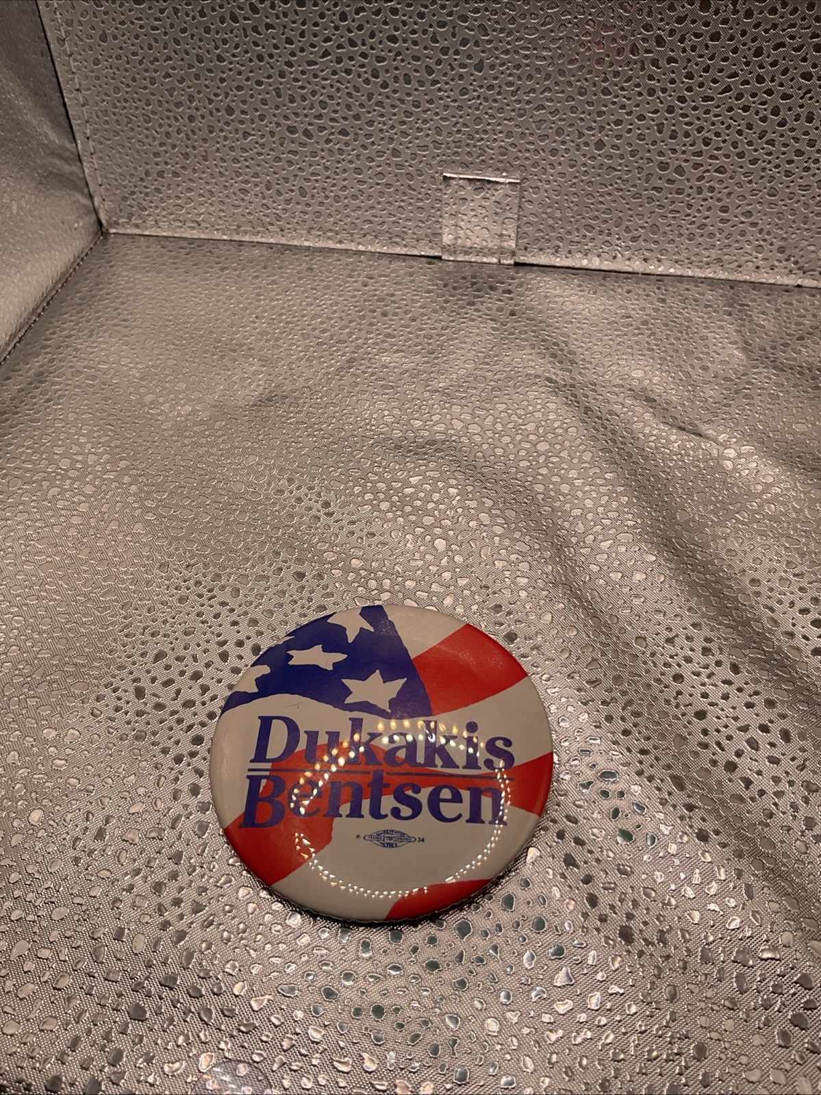 Dukakis/Bentsen Presidential Campaign Button— 1988 — Vintage Collectible