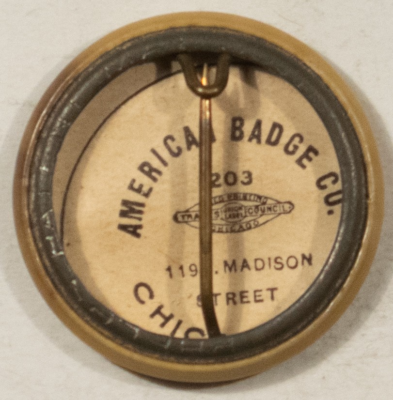 1904 TEDDY ROOSEVELT 1″ FIRST VOTERS CLUB BUTTON – EXC/NM WITH BACK PAPER!