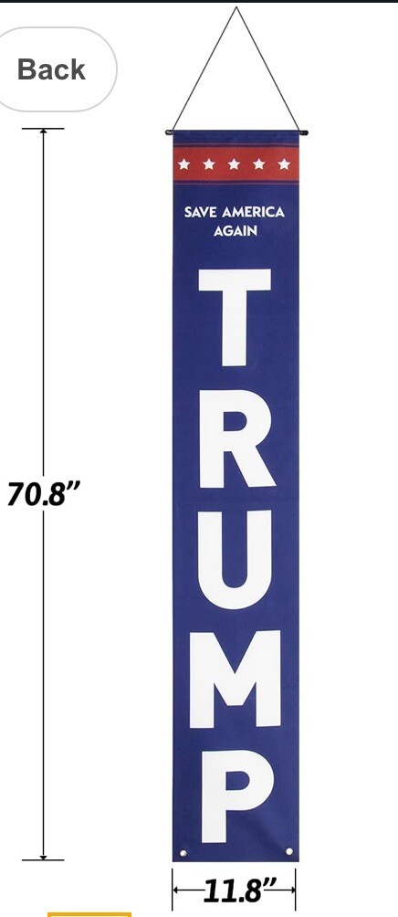 NEW!! 6ft Trump 2024 Save America Again Banner. USA Fence Decor MAGA Sign Home.