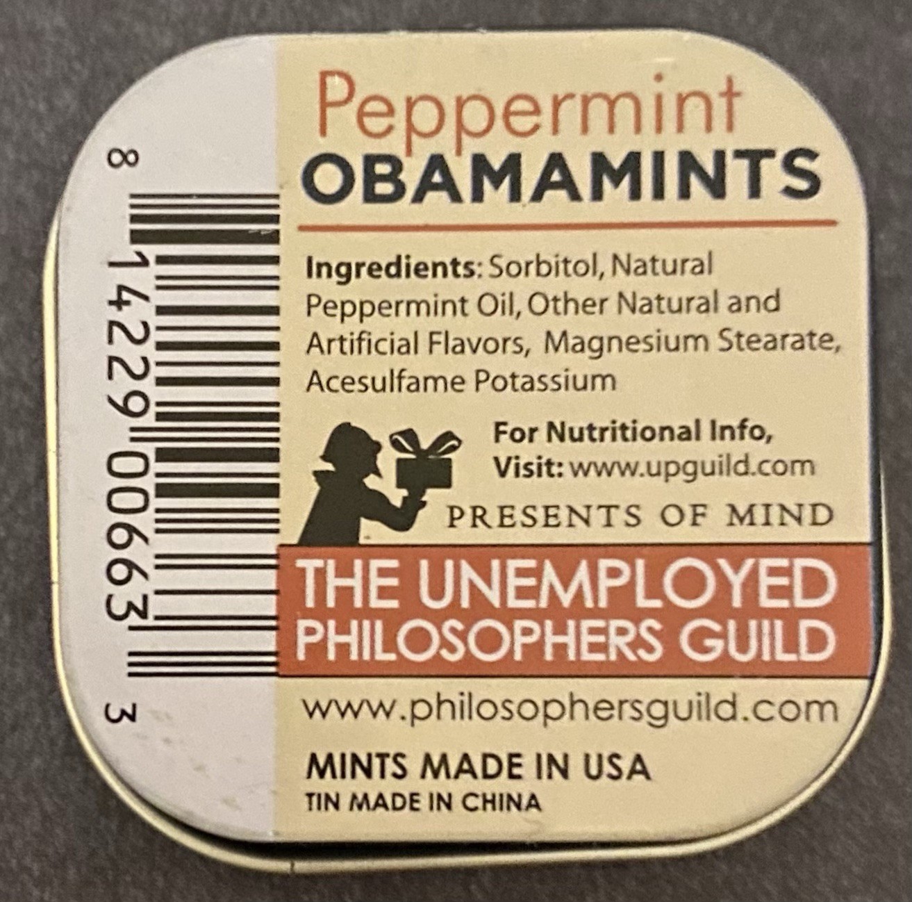 OBAMA MINTS Empty YES WE CANDY Metal Tin Presidential Politics SOUVENIR 1 5/8 SQ