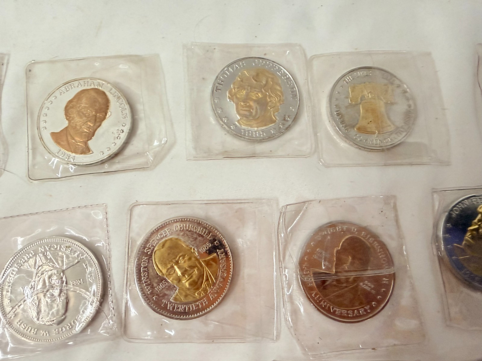 Presidential Coin LOT Lincoln Trump Washington Kennedy Roosevelt Truman Patton