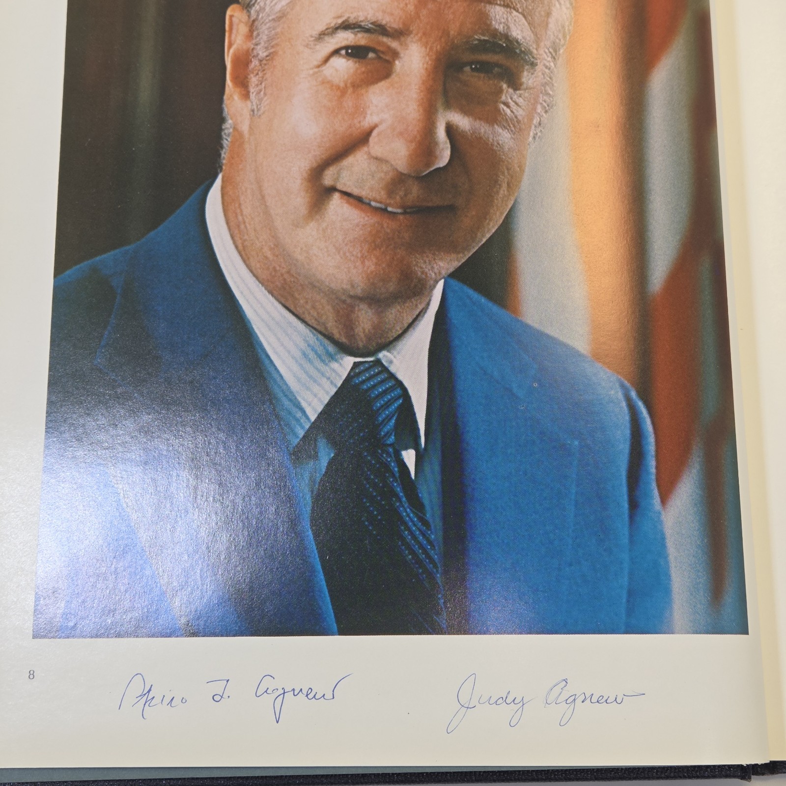 Vintage 1973 Inaugural Book Signed By Spiro Agnew. Collectable Political Ephem..
