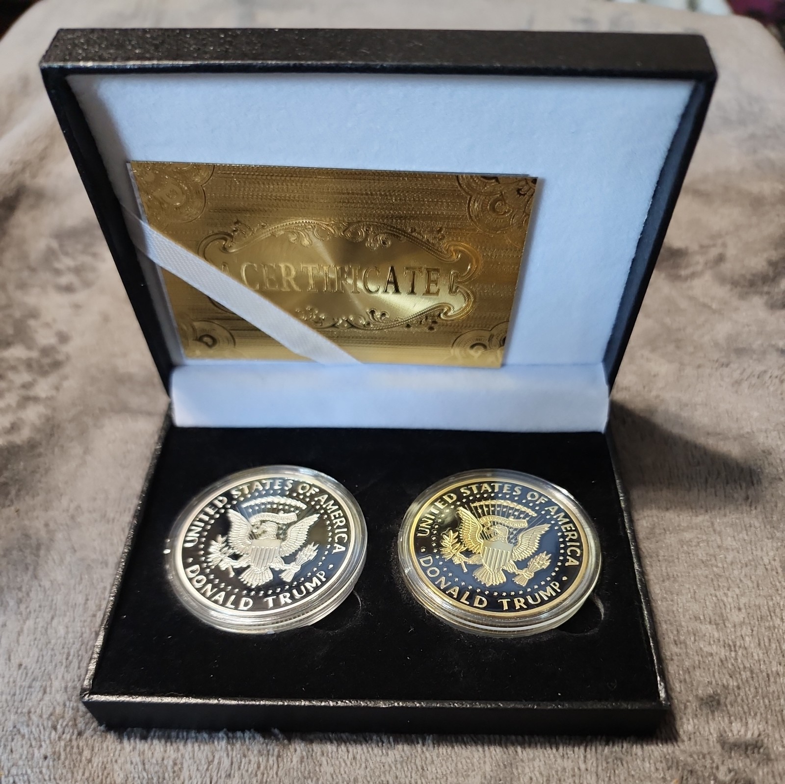 KL World Commemorative Trump Gold & Silver Coin Set Limited Edition