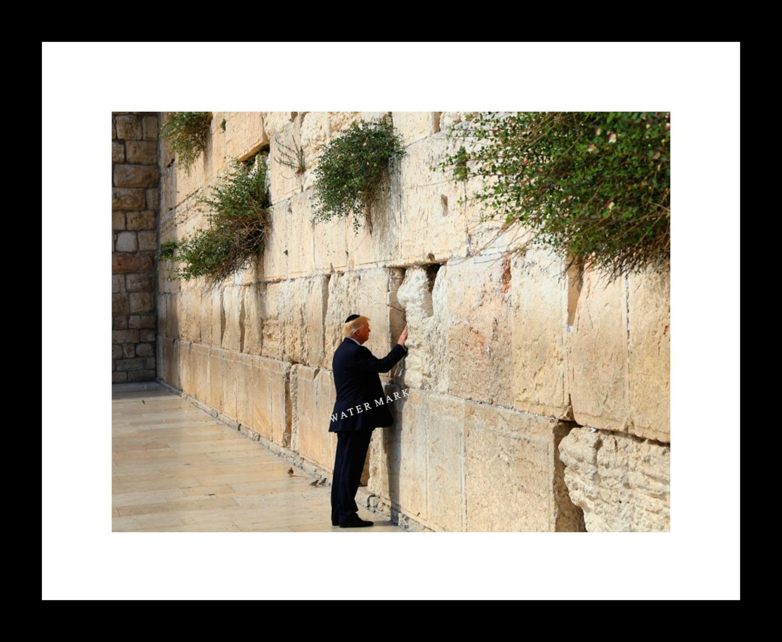 President Donald Trump 8×10 Photo Print Western Wall Israel Jerusalem