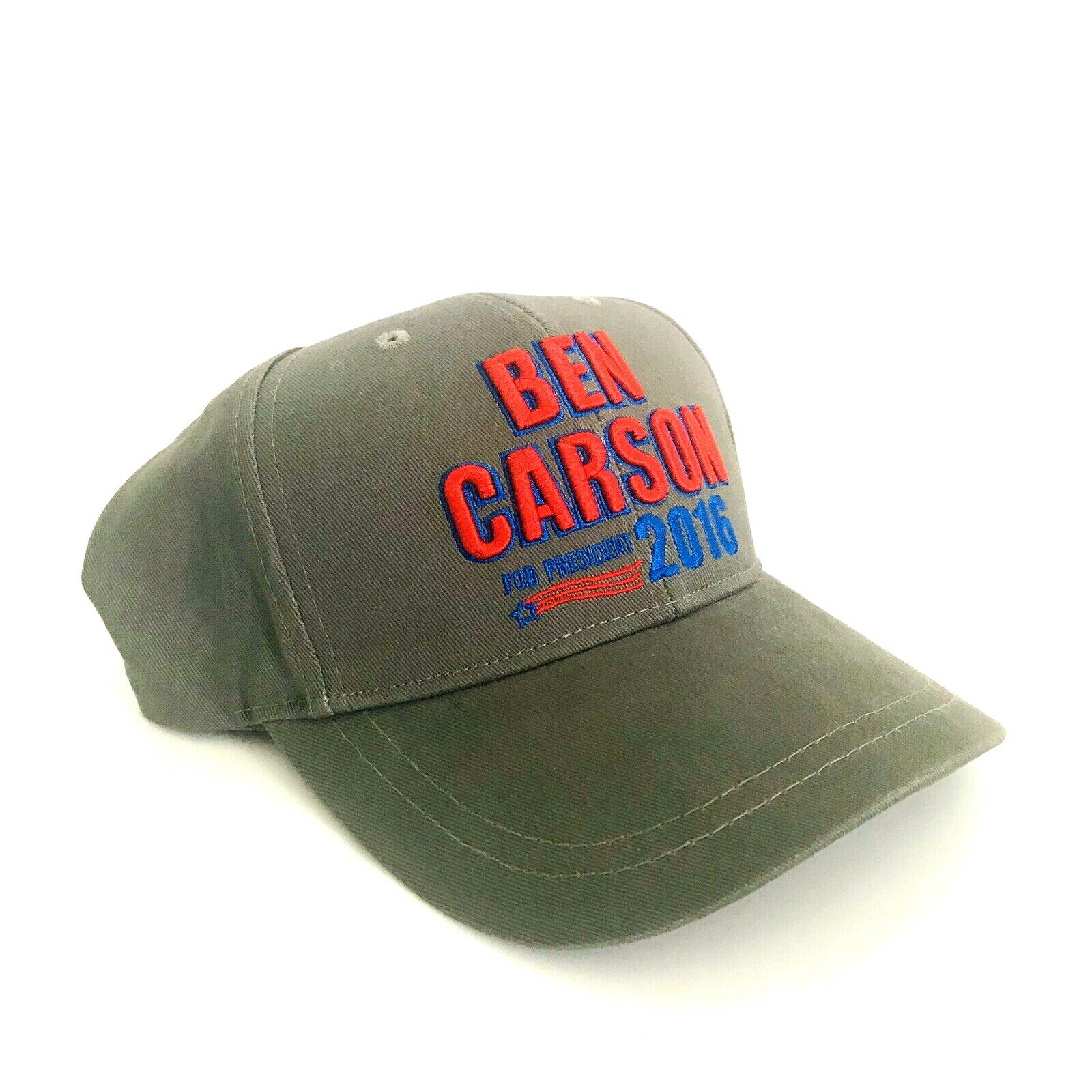 Ben Carson 2016 For President Gray “Run Ben Run” Hat Adjustable Cap